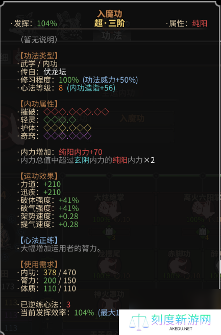 太吾绘卷功法与正逆练介绍